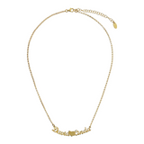 Necklace with pendant 2 names and central heart