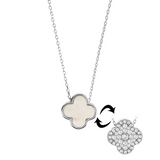 Collana Quadrifoglio Doppio Colore