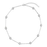 Fine Necklace with Zircon Stones