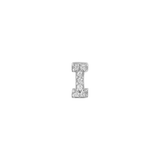 Earring with initial in zirconia Silver
