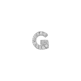 Earring with initial in zirconia Silver