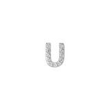 Earring with initial in zirconia Silver