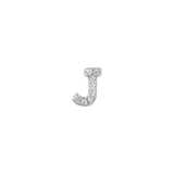 Earring with initial in zirconia Silver