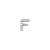 Earring with initial in zirconia Silver