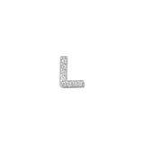 Earring with initial in zirconia Silver