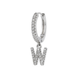 Zirconia Initial Pendant Earring
