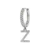 Zirconia Initial Pendant Earring