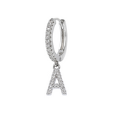 Zirconia Initial Pendant Earring