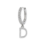 Zirconia Initial Pendant Earring