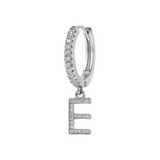 Zirconia Initial Pendant Earring