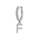 Zirconia Initial Pendant Earring