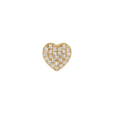 Heart earring with zirconia
