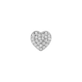 Heart earring with zirconia