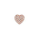 Heart earring with zirconia