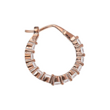 Hoop earrings with internal and external zirconia