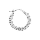 Hoop earrings with internal and external zirconia