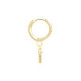 Zirconia hoop earrings with dangling crosses