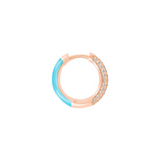 Orecchini cerchietti Double face zirconi e smalto colorato