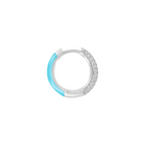 Orecchini cerchietti Double face zirconi e smalto colorato