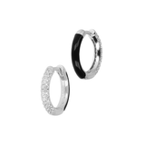 Orecchini cerchietti Double face zirconi e smalto colorato