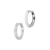 Orecchini cerchietti Double face zirconi e smalto colorato