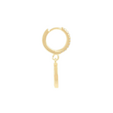 Cubic Zirconia Hoop Earring with Cubic Zirconia Horseshoe