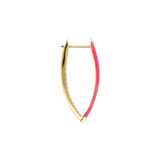 Long earrings with colored enamel and zirconia