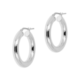 Domed hoop earrings 3 sizes