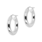 Domed hoop earrings 3 sizes