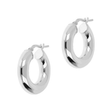 Domed hoop earrings 3 sizes
