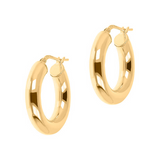 Domed hoop earrings 3 sizes