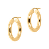 Domed hoop earrings 3 sizes