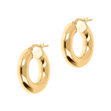 Domed hoop earrings 3 sizes