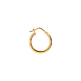 Small and large smooth hoop earrings