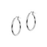 Small and large smooth hoop earrings