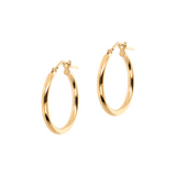 Small and large smooth hoop earrings