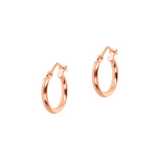 Small and large smooth hoop earrings
