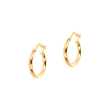 Small and large smooth hoop earrings
