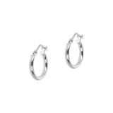 Small and large smooth hoop earrings