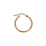 Small and large smooth hoop earrings