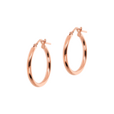 Small and large smooth hoop earrings