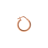 Small and large smooth hoop earrings