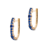 Tennis Earrings With Colored Zircons