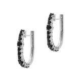 Tennis Earrings With Colored Zircons