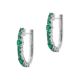Tennis Earrings With Colored Zircons