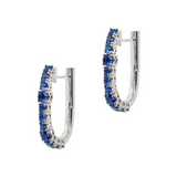 Tennis Earrings With Colored Zircons