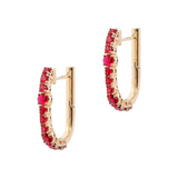 Tennis Earrings With Colored Zircons