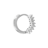 Small Half-Baguette Hoop Earrings