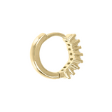 Small Half-Baguette Hoop Earrings