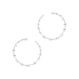 Hoop earrings with precious zirconia